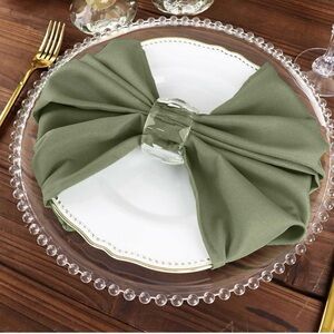 200 Elegant Olive/ Eucalyptus Green Napkins